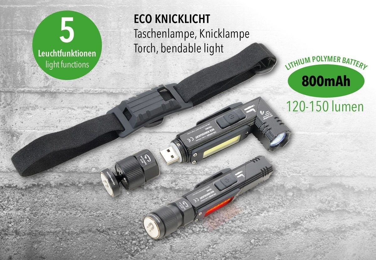 bendable rechargeable flashlight Troika Bendable USB Rechargeable Multi-Function Flashlight Black