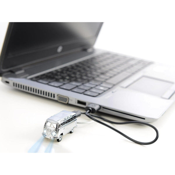 Troika Eco-Light USB Rechargeable VW T1 1962 Bus, LED Light Keychain Chrome
