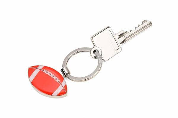 Troika Football Keychain with Enameled American Football Charm