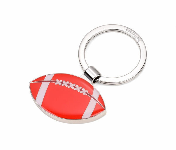 Troika Football Keychain with Enameled American Football Charm