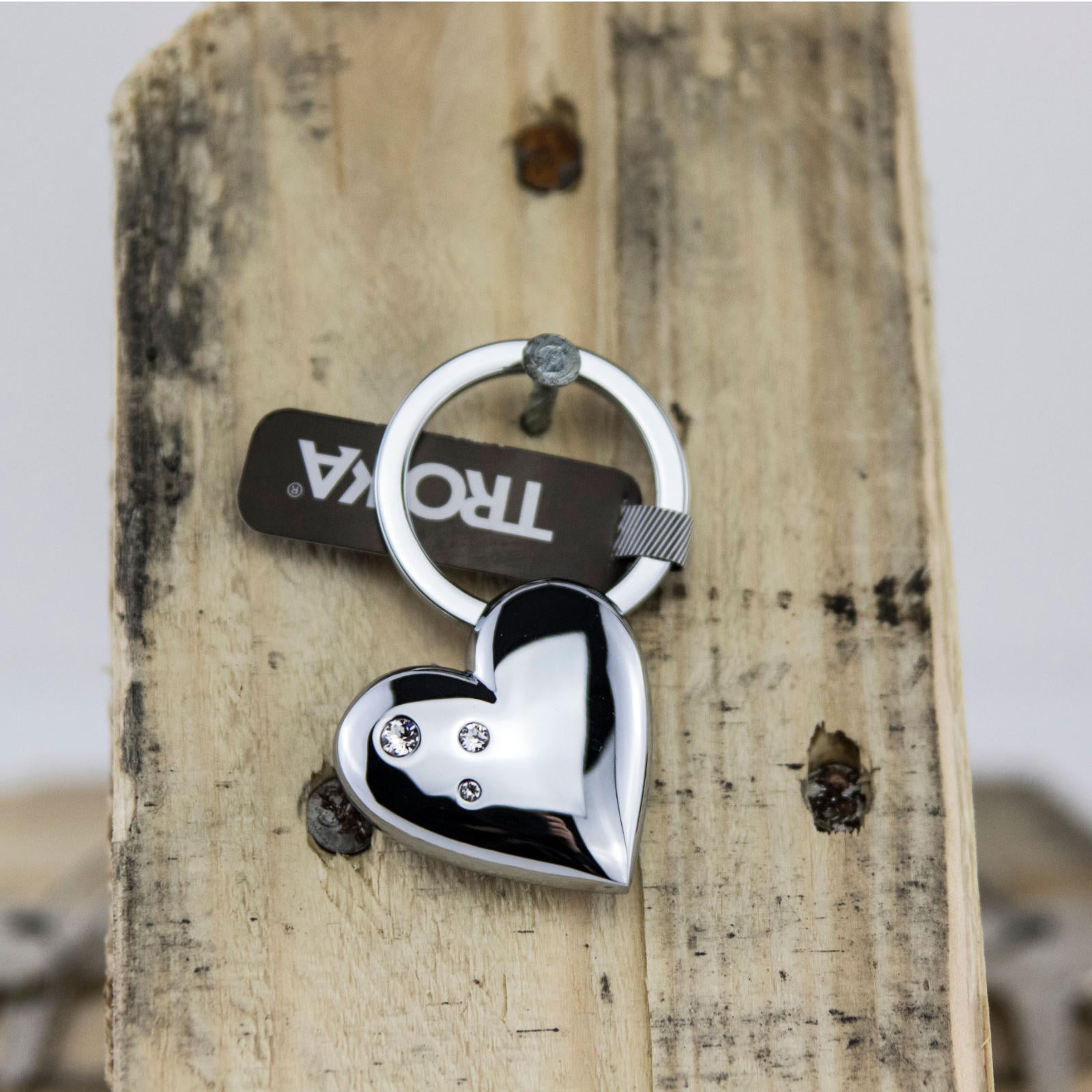 Troika Girl's Best Friend 3D Heart Key Ring with SWAROVSKI® ELEMENTS ...