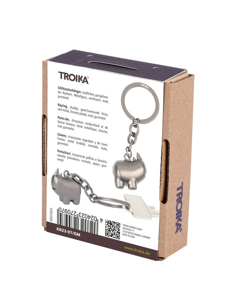 Troika HAPPY RHINO, Rhinoceros Charm Keychain