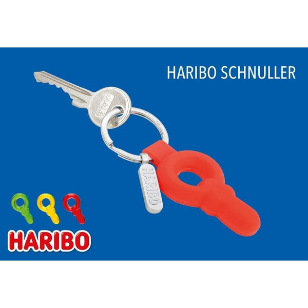 Troika Haribo Pacifier in Red Green or Yellow Charm Keychain