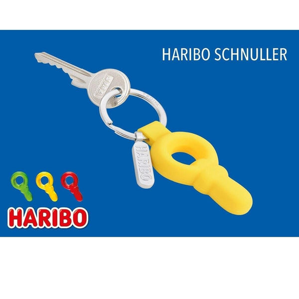 Troika Haribo Pacifier in Red Green or Yellow Charm Keychain