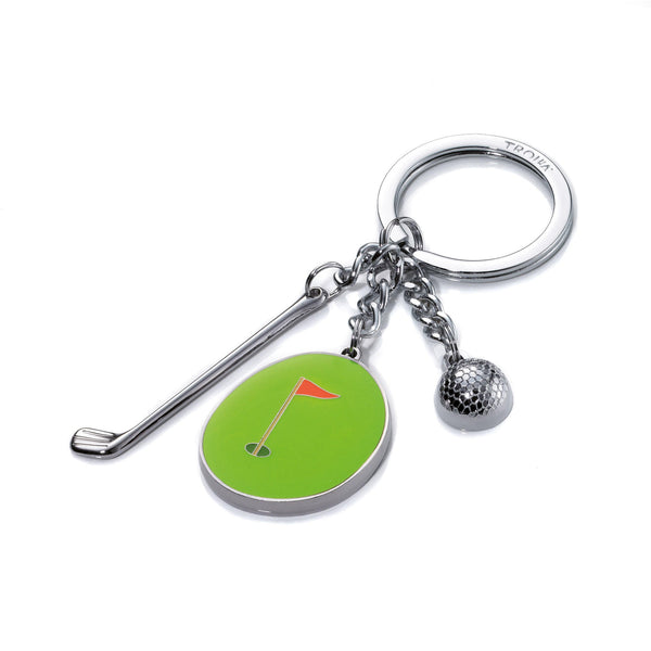 Troika Hole in One Golf-Themed Charm Keychain