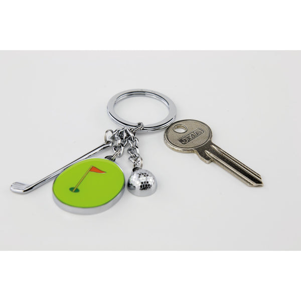 Troika Hole in One Golf-Themed Charm Keychain