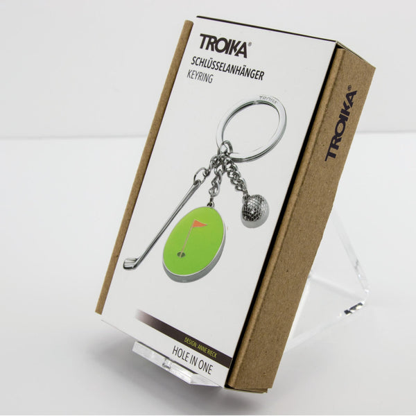Troika Hole in One Golf-Themed Charm Keychain