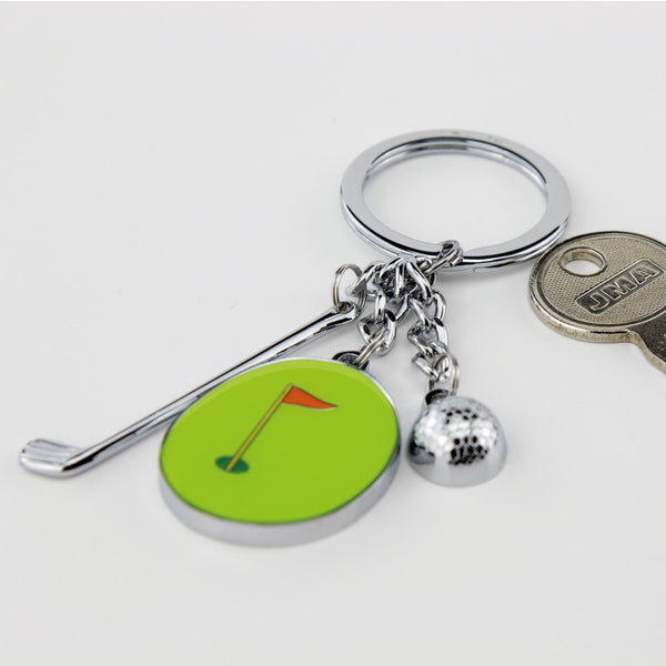 Troika Hole in One Golf-Themed Charm Keychain