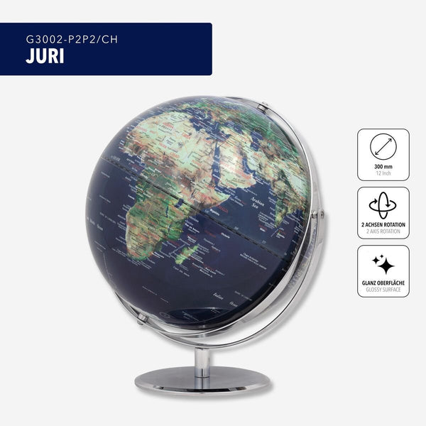 Troika JURI Globe – 12-Inch (30 cm) Dual-Axis Desk Globe