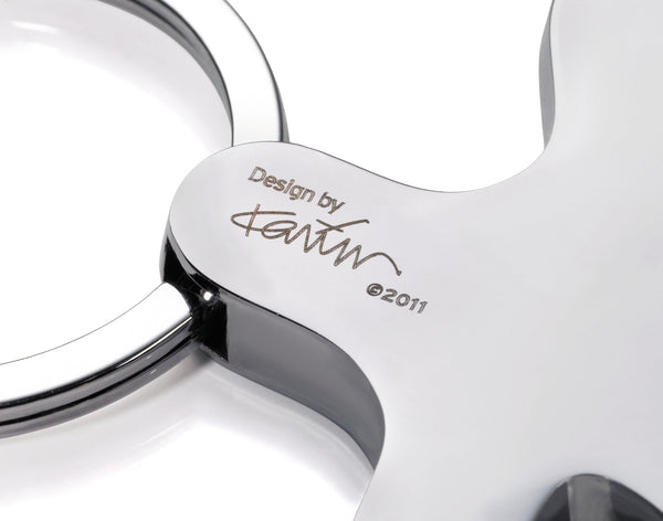 Troika Karim Rashid Fluid  Charm Keychain Turquoise