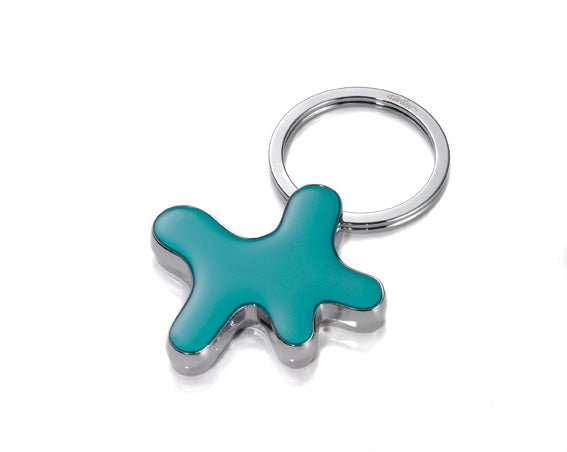 Troika Karim Rashid Fluid  Charm Keychain Turquoise