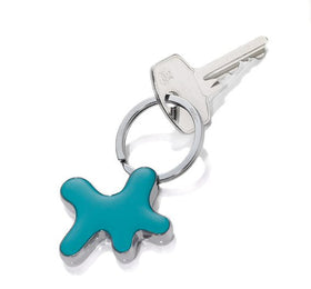 Troika Karim Rashid Fluid  Charm Keychain Turquoise