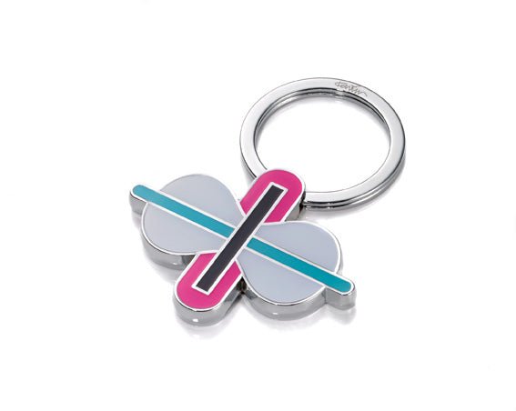 Troika Karim Rashid Kosmic Charm Keychain White