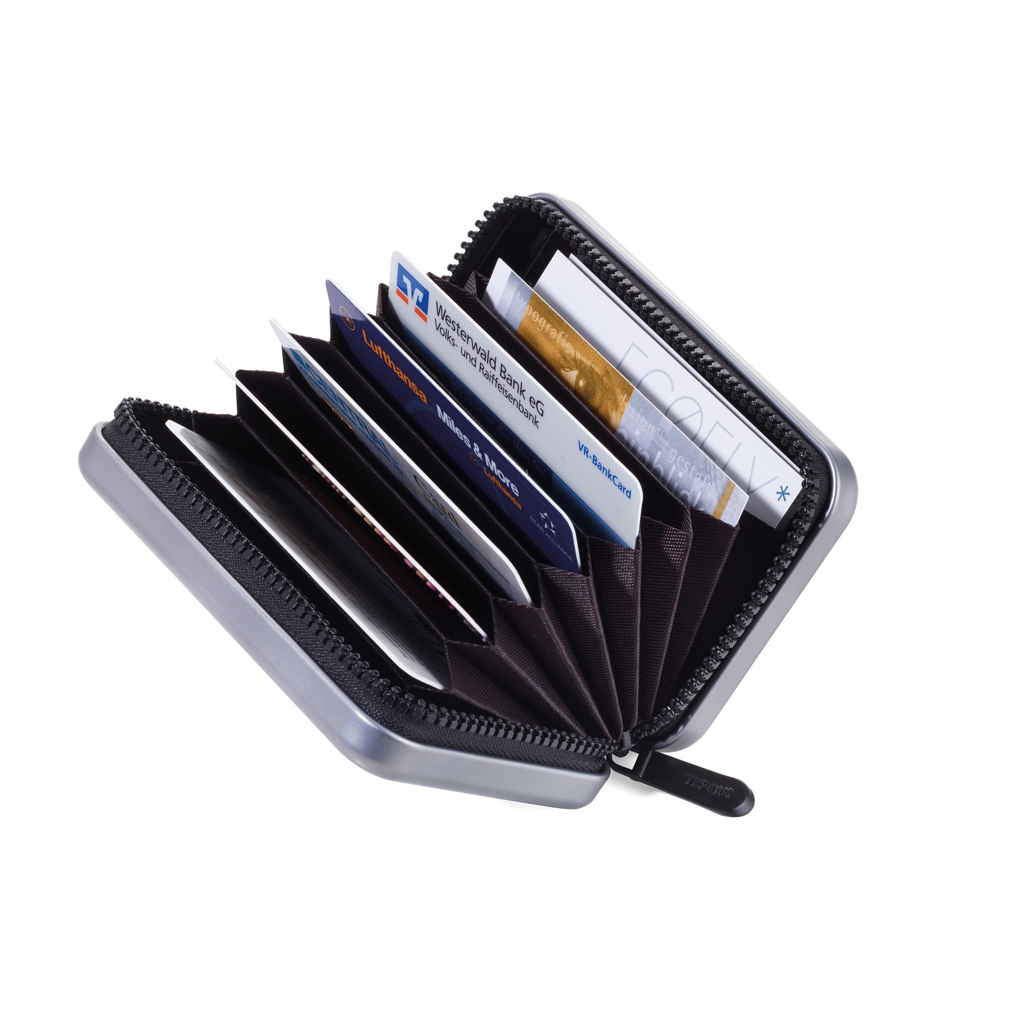 Troika Kartenkoffer Credit Card Wallet RFID Protection | Troikaus.com Titanium Troika Kartenkoffer Credit Card Wallet RFID Protection | Troikaus.com Titanium