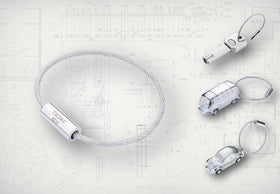 Troika Keychain Replacement Cable with Closure in Mat or Shiny