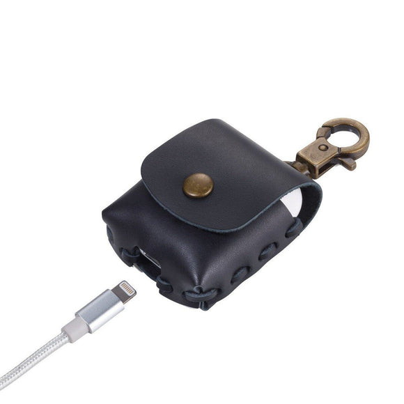 Troika Leather Earbud Case Compatible with Apple AirPods