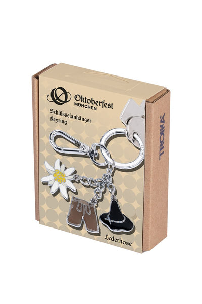 Troika LEDERHOSE OKTOBERFEST Charm Keychain with Carabiner