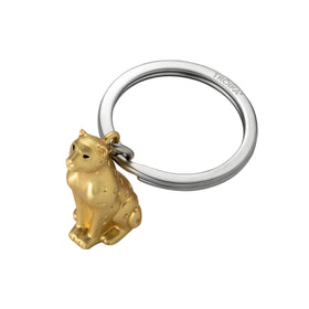 Troika Leopold Gold Leopard Charm Keychain
