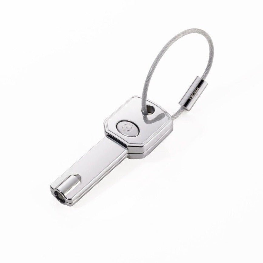 Troika Light Key, LED Keychain in shape of Key, Chrome | Troikaus.com