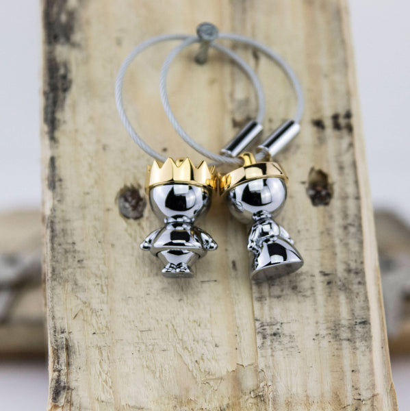 Troika Little King and Queen Couple Key Chain Gift Set