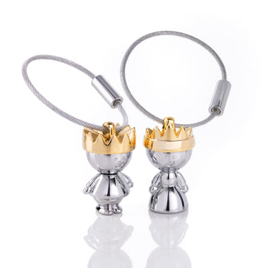 Troika Little King and Queen Couple Key Chain Gift Set