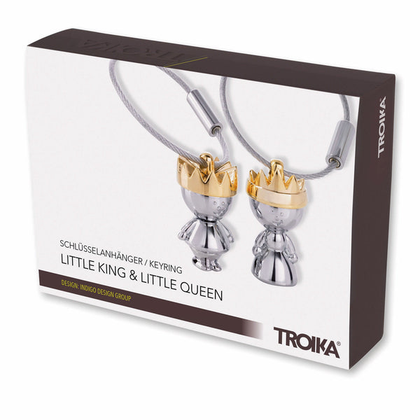 Troika Little King and Queen Couple Key Chain Gift Set