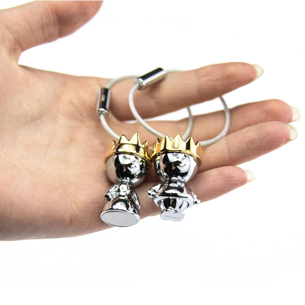 Troika Little King and Queen Couple Key Chain Gift Set