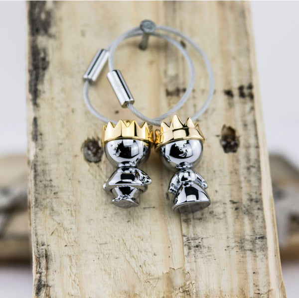 Troika Little King and Queen Couple Key Chain Gift Set