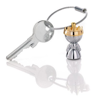 Troika Little Queen Charm Key Chain with Nail Friendly Loop