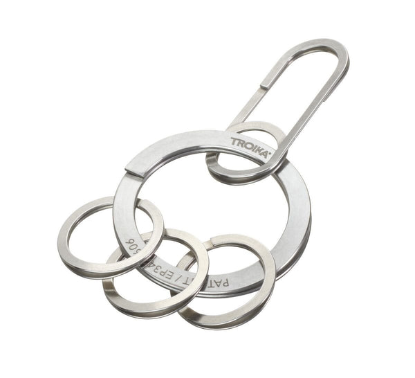 Troika NAIL GUARD EASY Keychain – Stainless Steel with Carabiner