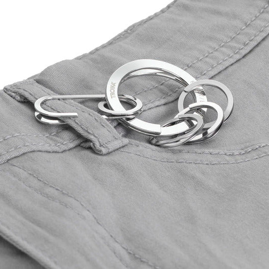 Troika NAIL GUARD EASY Keychain – Stainless Steel with Carabiner