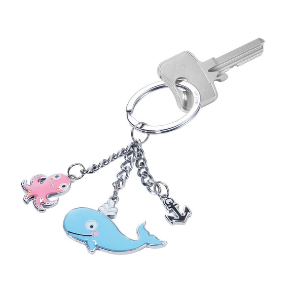 Troika Ocean Key Ring with key attached, KR18-13/CH