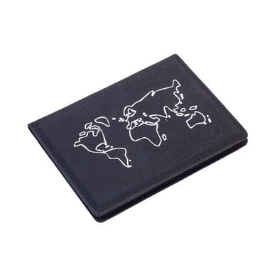 Troika Passport Cover and Travel Wallet's world map design, PPH01/BS