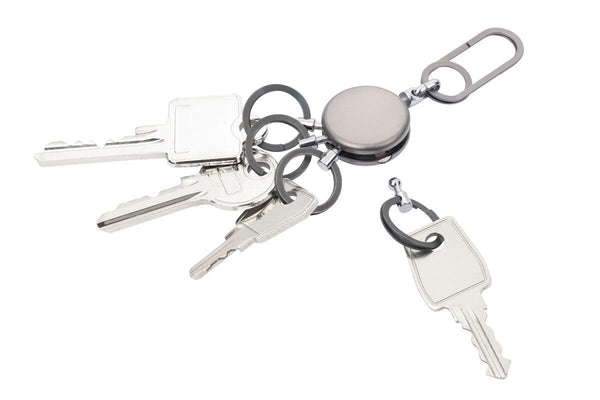 Troika PATENT EASY Quick Release Nail-Guard Rings Keychain in Two Finishes