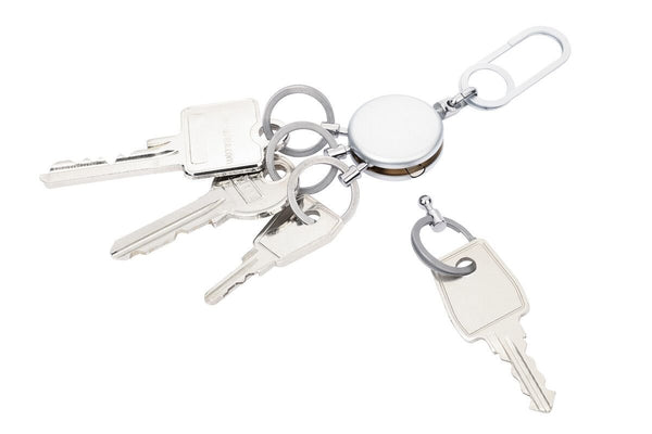 Troika PATENT EASY Quick Release Nail-Guard Rings Keychain in Two Finishes
