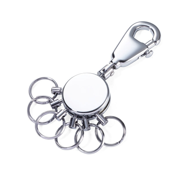 Troika Multi-Ring Patent Keyring in Shiny Chrome Item KYR60/CH