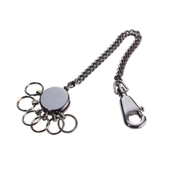 【BLACKPURPLE】24FW★ Robo Link Chain Keyring CALLARON 3pcs Stainless Steel Theft Keyring Connect Design