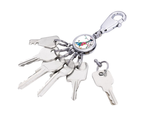 Troika Patent Valet Keyring Chrome Birdie