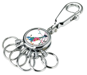 Troika Patent Valet Keyring Chrome Birdie