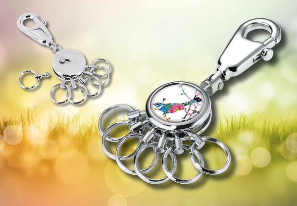 Troika Patent Valet Keyring Chrome Birdie