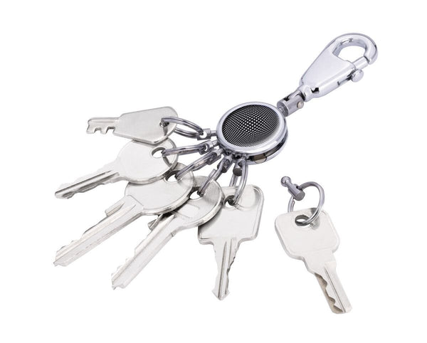 Multi Key Key Ring Troika Patent Black Vision Multi-ring Keyring Chrome Finish - Troikaus.com