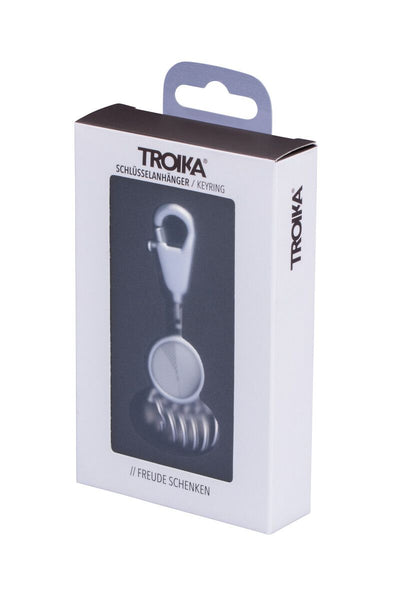 Troika Patent Valet Keyring Chrome Geometric Waves