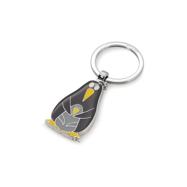 Troika Penguin with Chick Charm Keychain