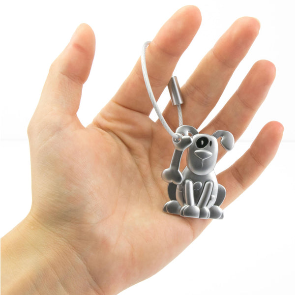 Troika Pete the Dog Charm Keychain with Nail Friendly Loop