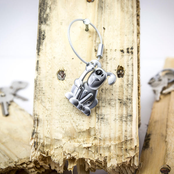 Troika Pete the Dog Charm Keychain with Nail Friendly Loop