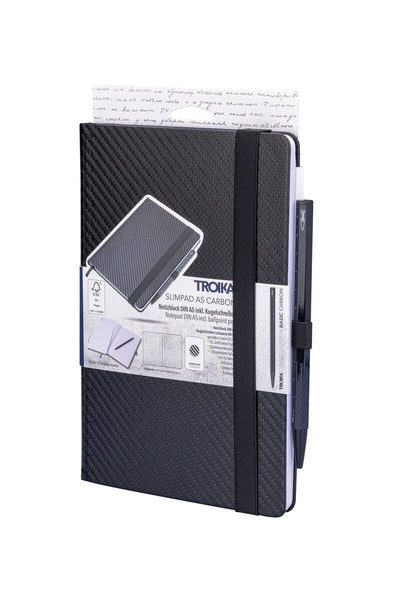 Troika SLIMPAD A5 Dot Grid Notebook with Construction Basic Pen Black