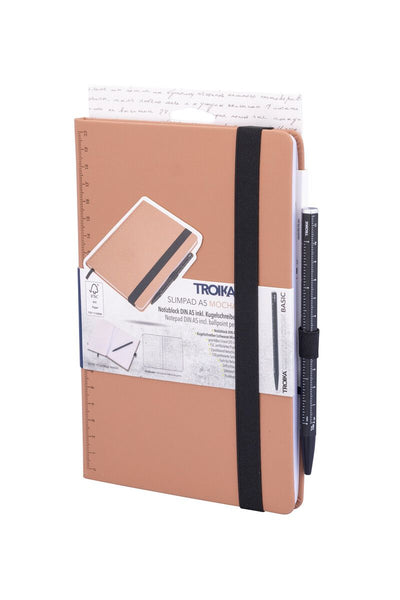 Troika SLIMPAD A5 Dot Grid Notebook with Construction Basic Pen Black
