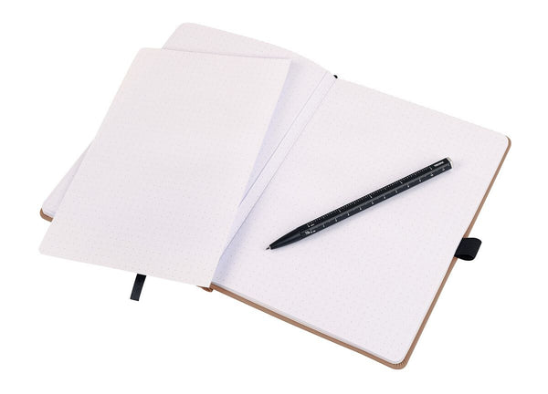 Troika SLIMPAD A5 Dot Grid Notebook with Construction Basic Pen Black