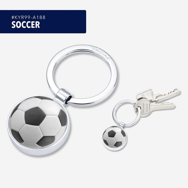 Troika SOCCER Keychain – Round Metal Cast Design