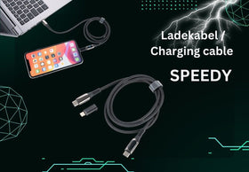 Troika Speedy, High Speed USB-C Lightening Charging Cable